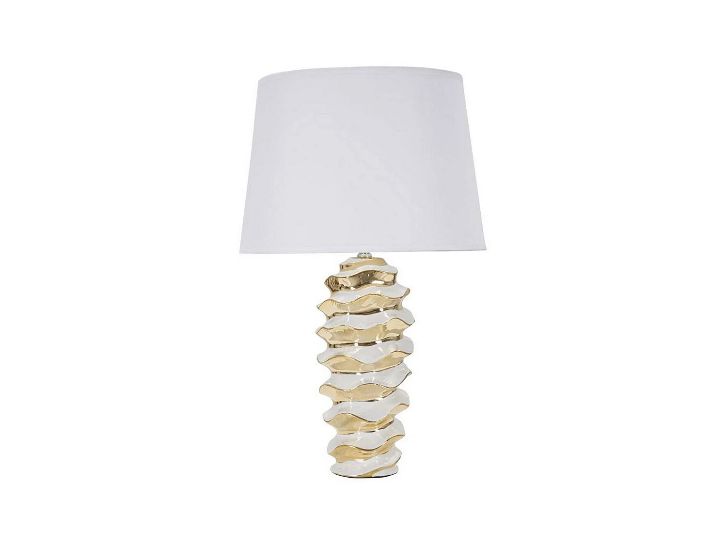 Lámpara de Mesa Ashcan, Pantalla, Blanca, Casquillo E28, Interruptor de Pera