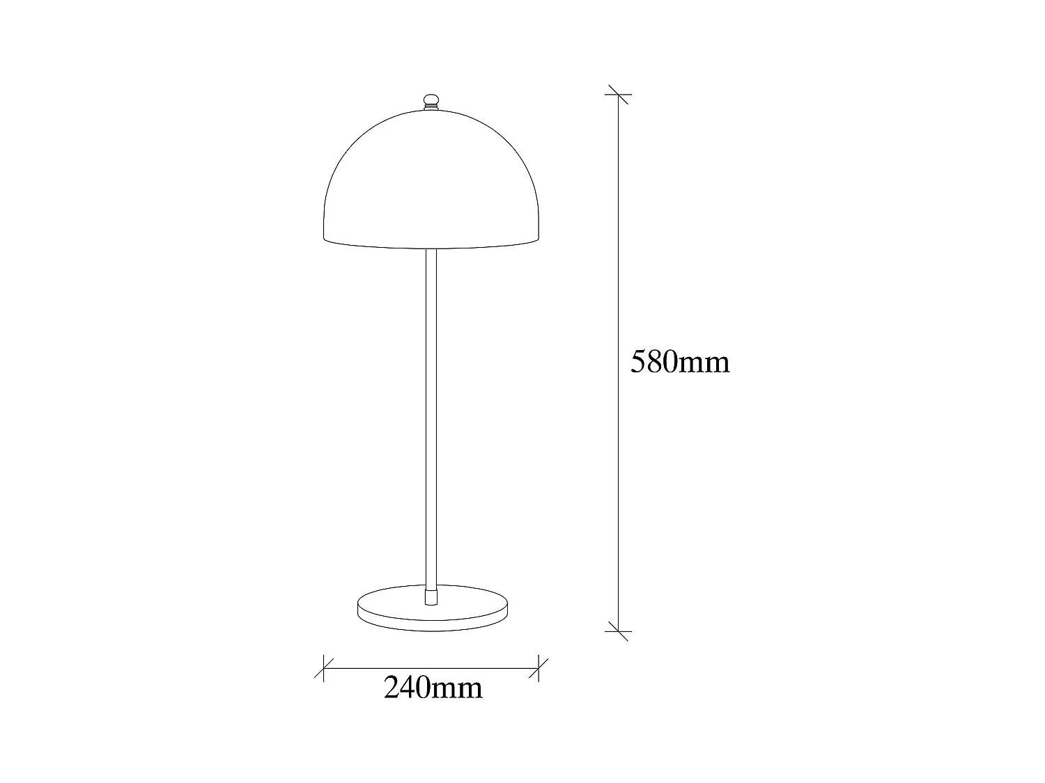 Lampe de Table Latiano, Abat-jour, Noir, Douille E14 max 40W, Interrupteur Connexion Directe