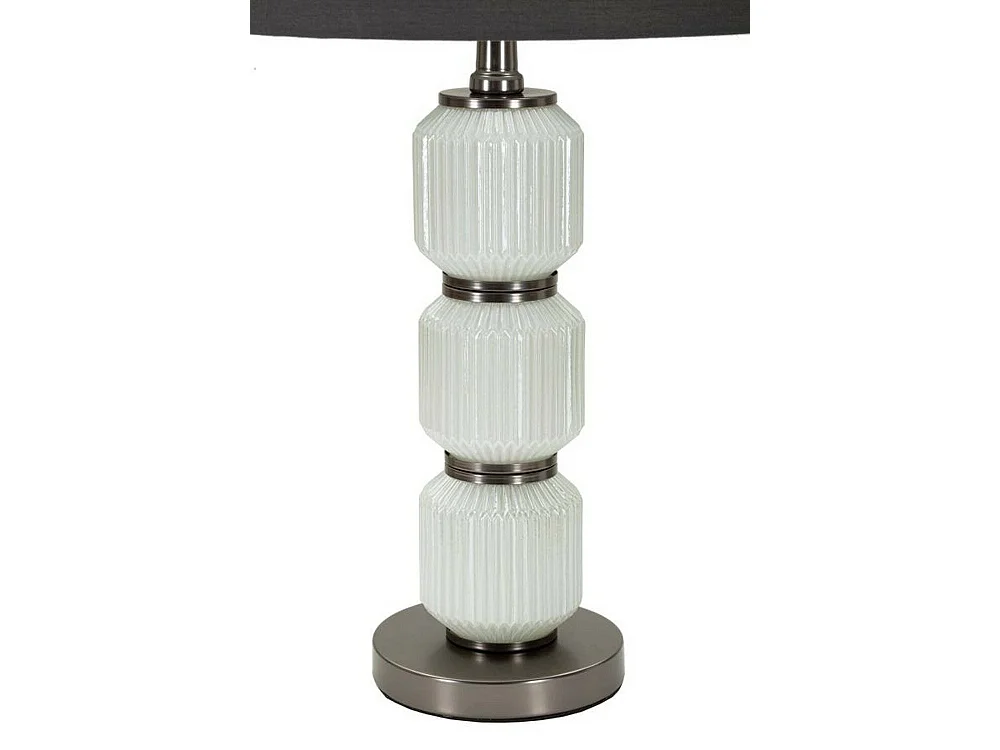 Lámpara de mesa Presolana, pantalla, blanca, casquillo E45, interruptor de pera