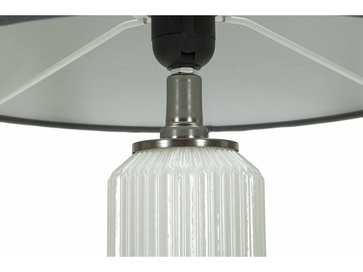 Lámpara de mesa Presolana, pantalla, blanca, casquillo E45, interruptor de pera