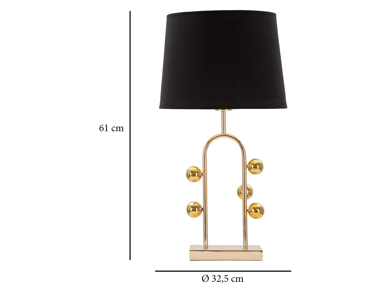 Lampe de Table Babarora, Nécessite 1 Ampoule, or, Douille e27, Abat-jour