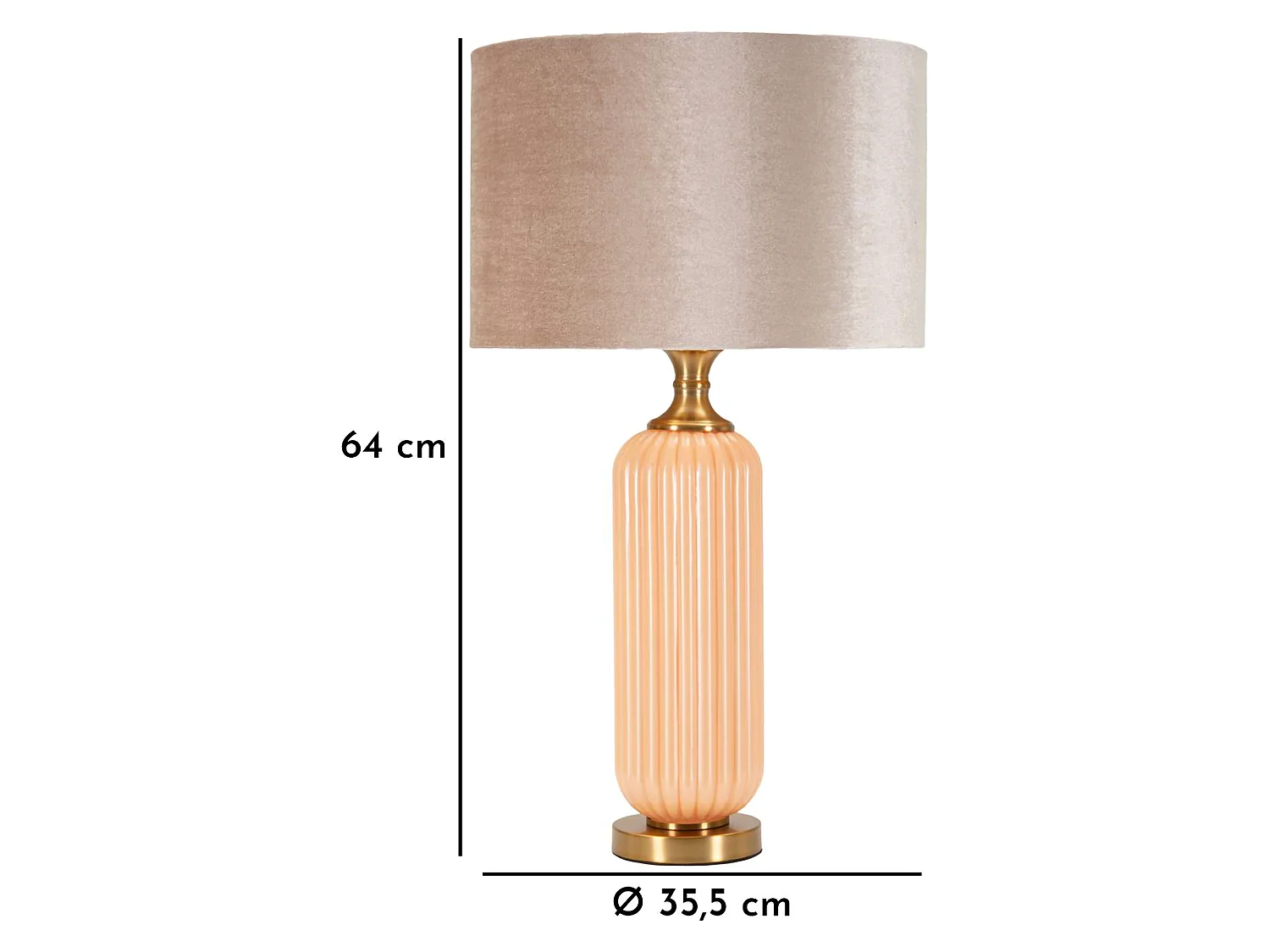Lampe de Table Fapa, Nécessite 1 Ampoule, Rose Nacré, Abat-jour, Douille e27