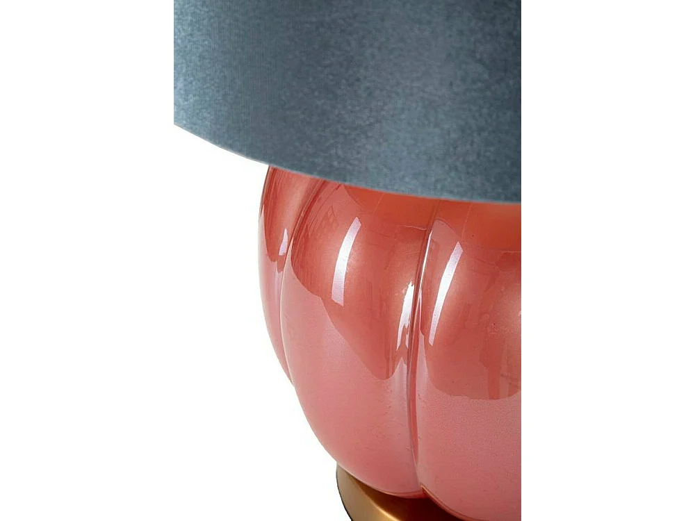 Lámpara de mesa Fibocchi, pantalla, roja, casquillo E52, interruptor de pera
