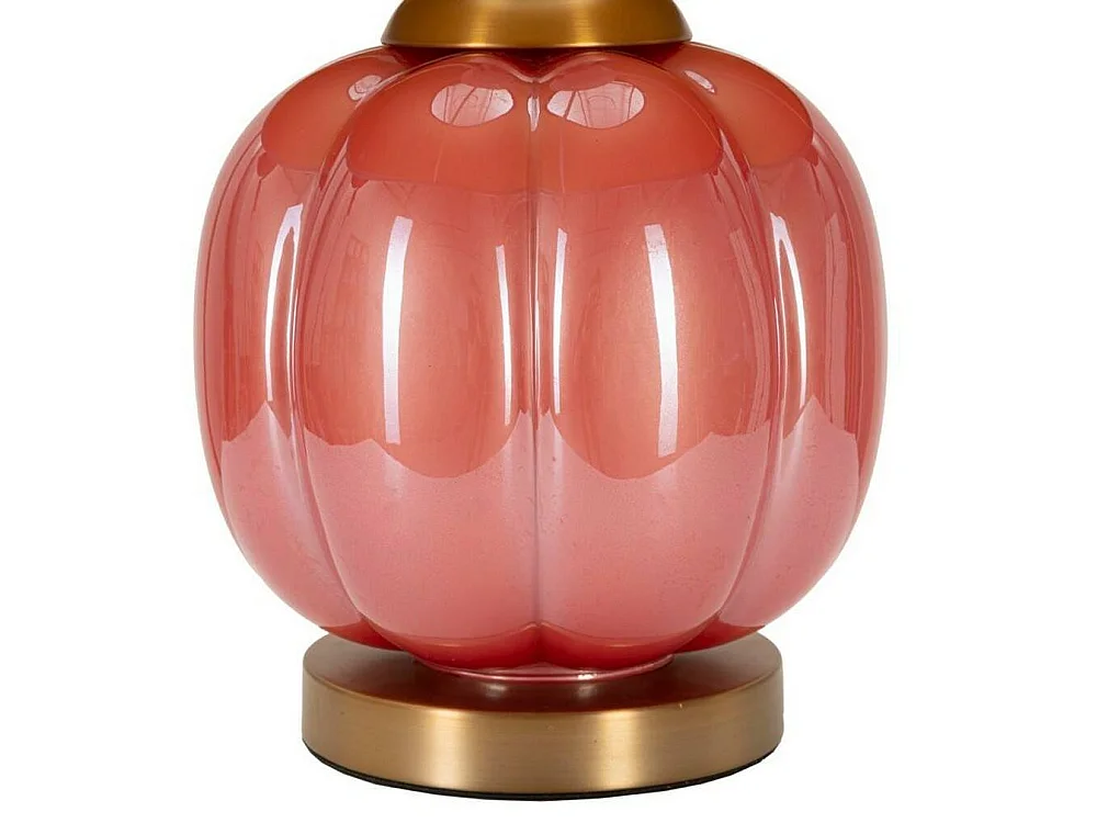 Lámpara de mesa Fibocchi, pantalla, roja, casquillo E52, interruptor de pera