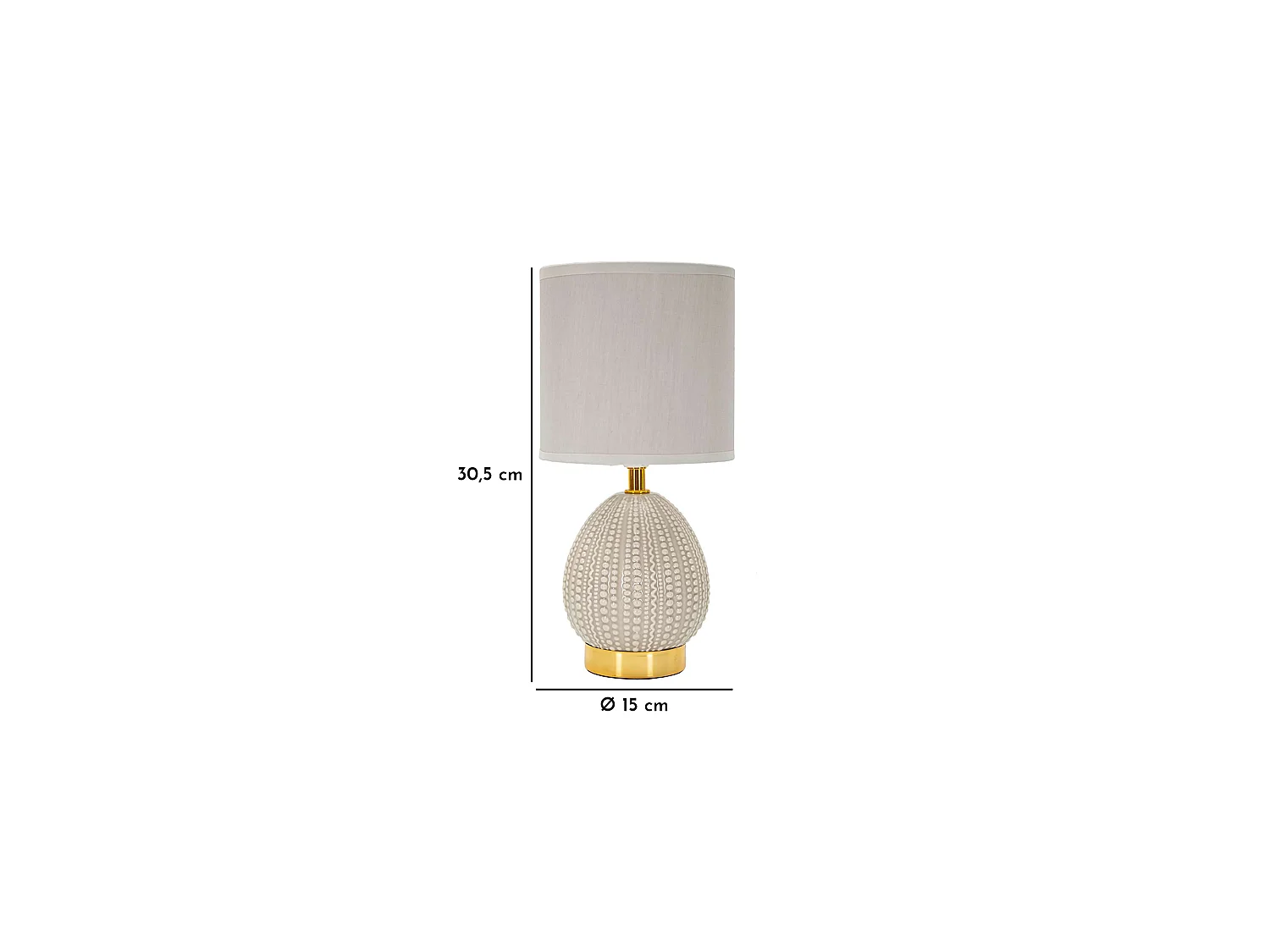 Lampada da Tavolo Yakuta, Necessaria 1 Lampadina, Grigio Tortora, Attacco e14, Paralume