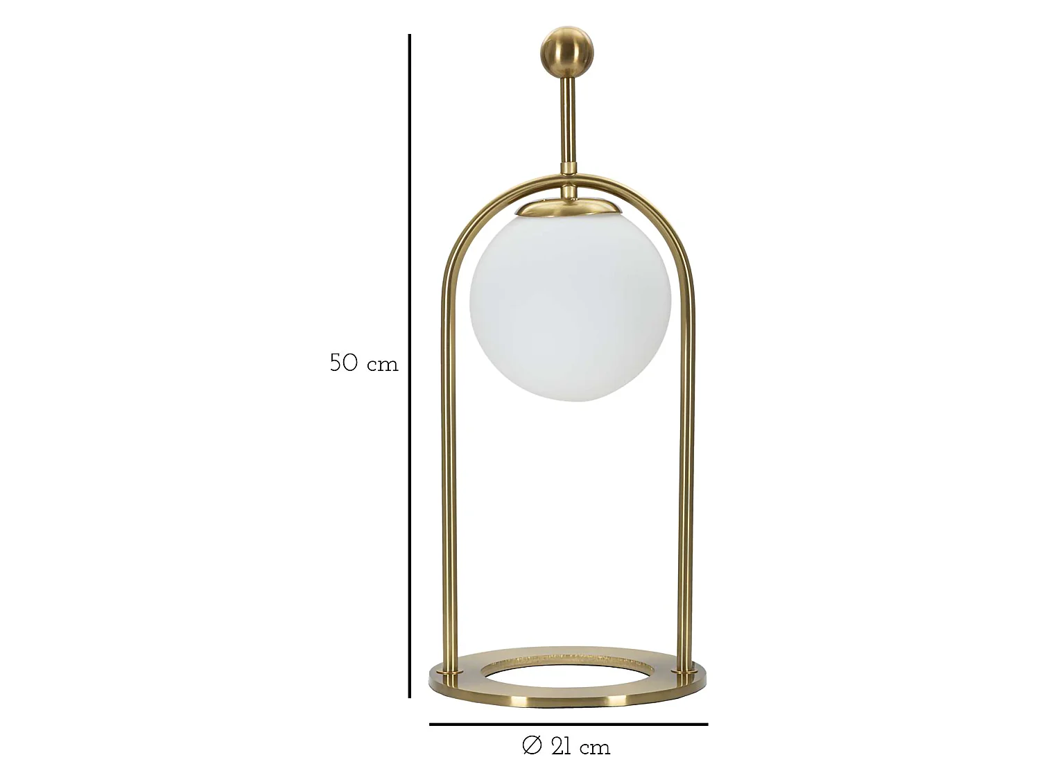 Lampada da Tavolo Andong, Necessaria 1 Lampadina, Bianco Opaco, Attacco e14, Interruttore Manuale