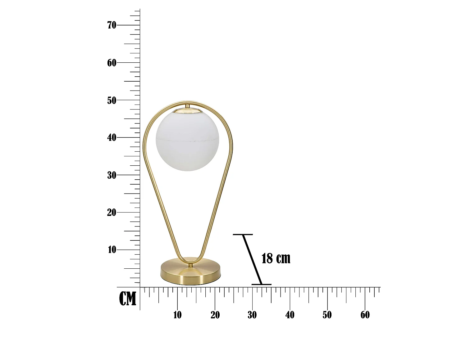 Lampada da Tavolo Basomo, Necessaria 1 Lampadina, Bianco, Attacco e14, Interruttore Manuale