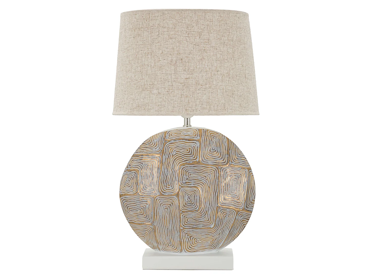 Lampada da Tavolo Fale, Necessaria 1 Lampadina, Beige, Attacco e27, Paralume
