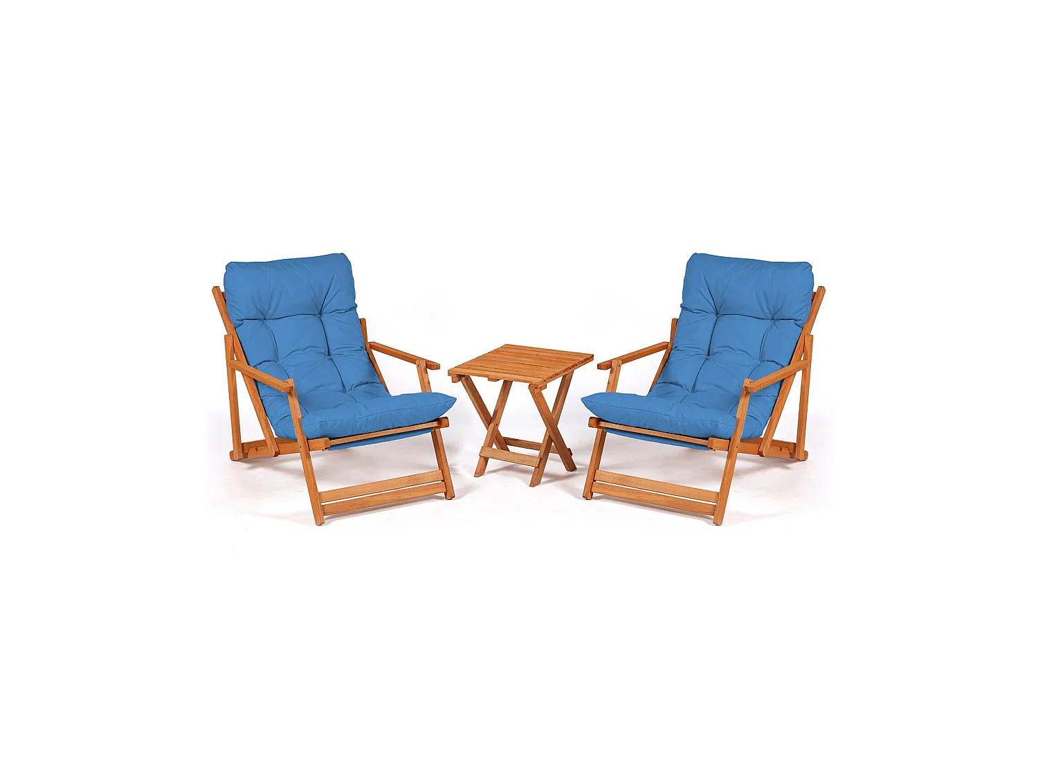 Ensemble Table et Chaises Biagio, 2 Places, Marron