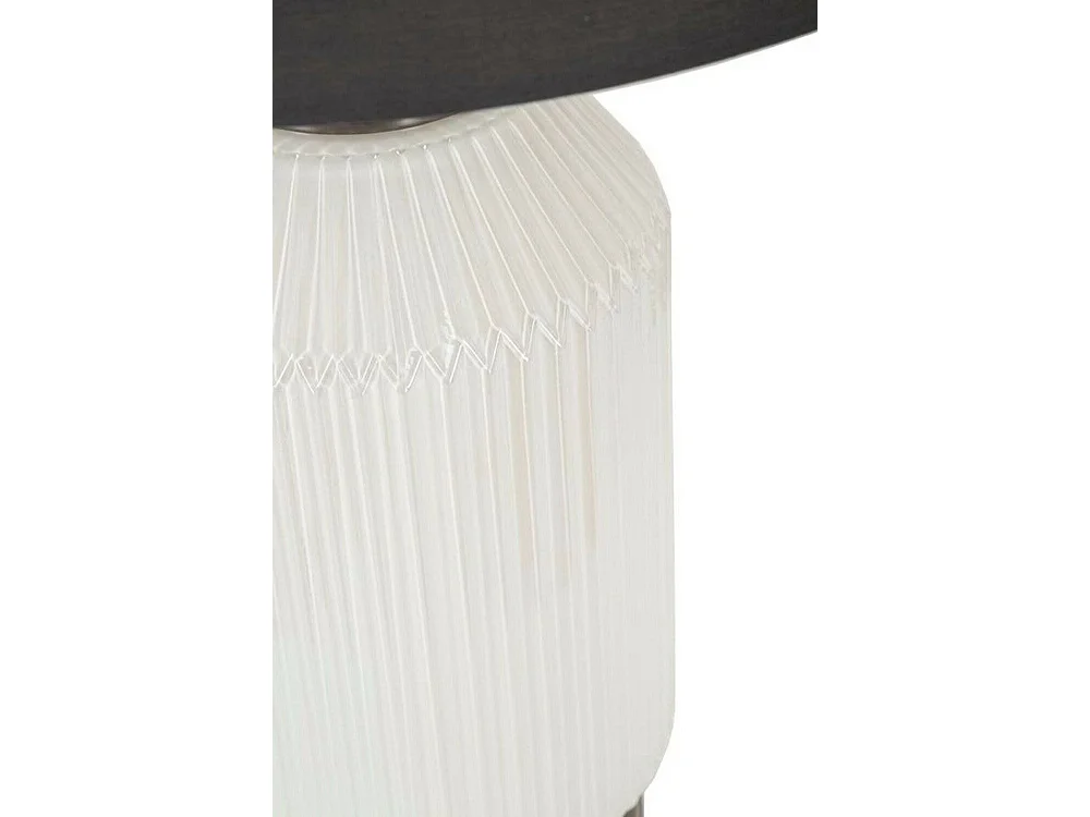 Lámpara de mesa Vidardo, pantalla, blanca, casquillo E46, interruptor de pera