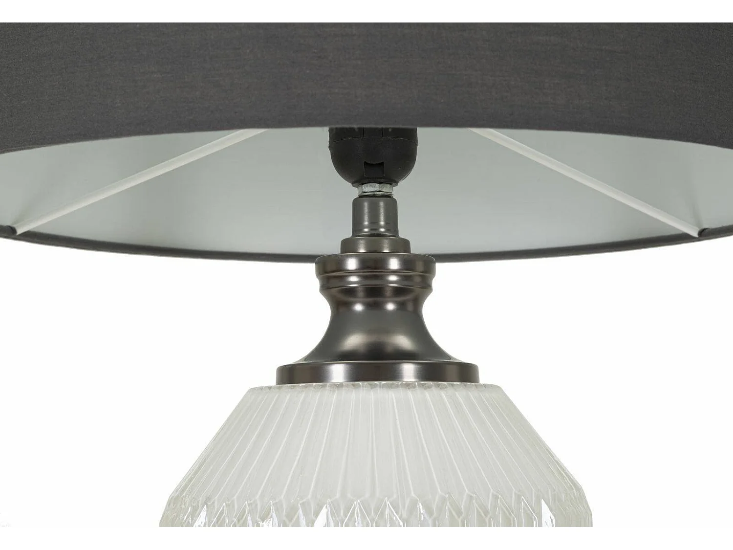 Lámpara de mesa Vidardo, pantalla, blanca, casquillo E46, interruptor de pera