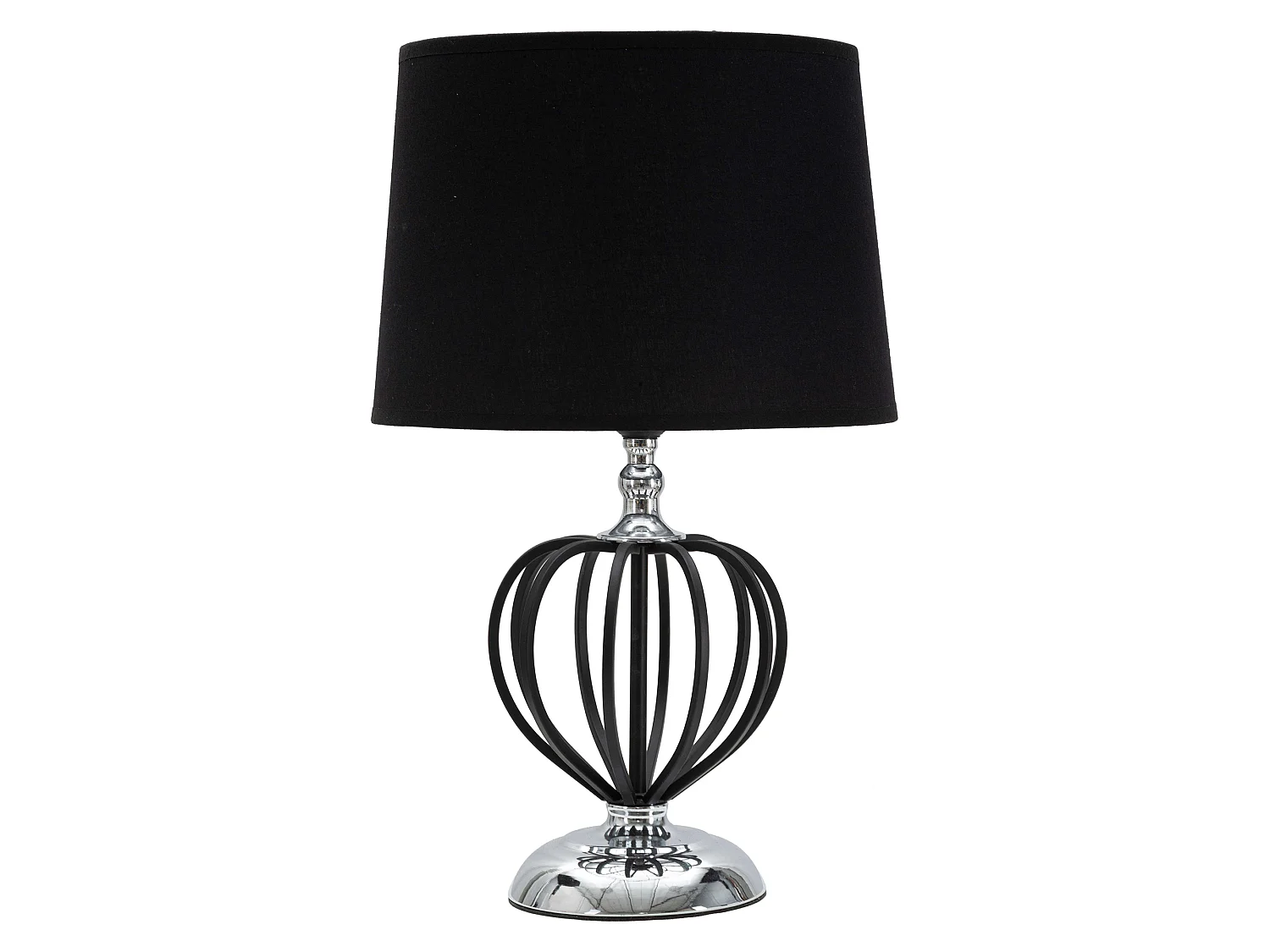 Lampadaire de Table Bundi, 1 Ampoule Nécessaire, Noir, Abat-jour, Douille e27