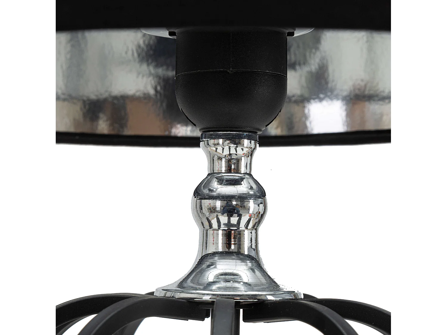 Lampadaire de Table Bundi, 1 Ampoule Nécessaire, Noir, Abat-jour, Douille e27
