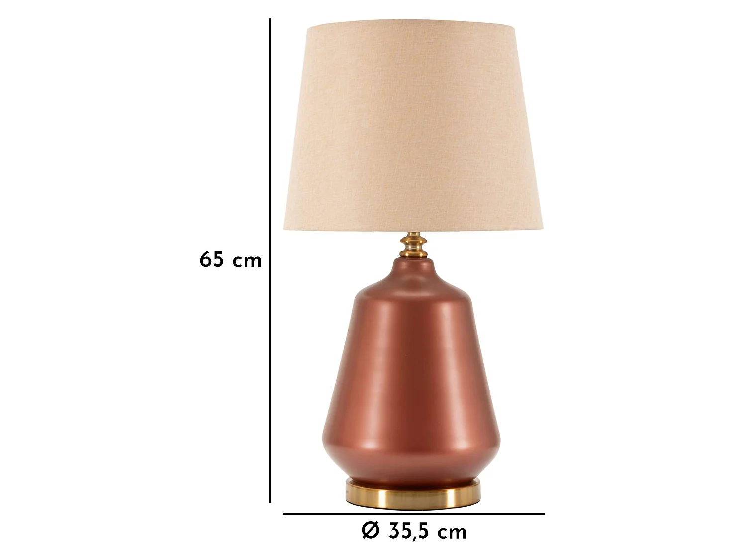 Lampadaire de Table Uig, 1 Ampoule Nécessaire, Rose, Douille e27, Abat-jour