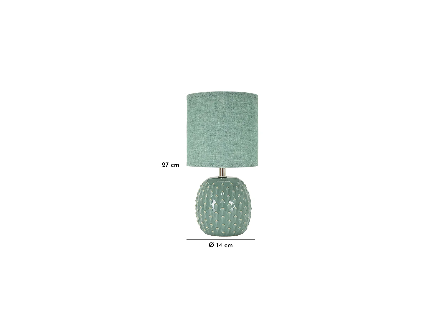 Lampadaire de Table Ketchi, Nécessite 1 Ampoule, Turquoise, Douille e14, Abat-jour