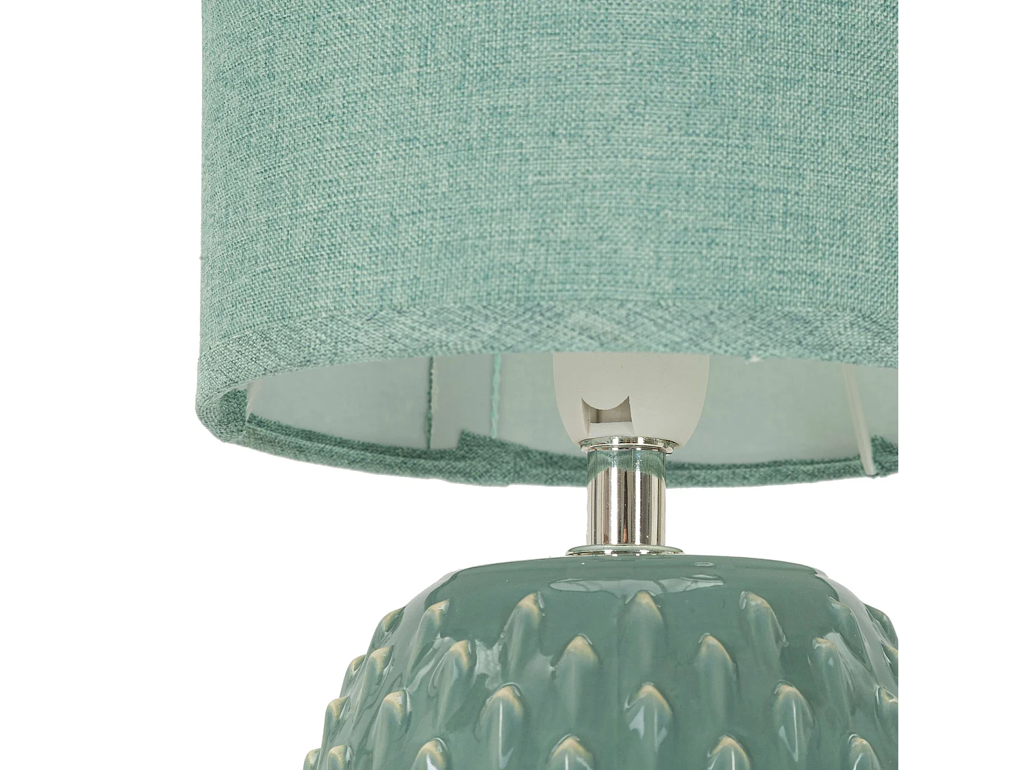 Lampadaire de Table Ketchi, Nécessite 1 Ampoule, Turquoise, Douille e14, Abat-jour