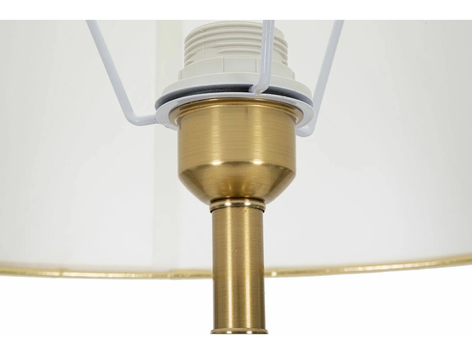 Grisaille vloerlamp, lampenkap, wit, E27-fitting, trekkoordschakelaar