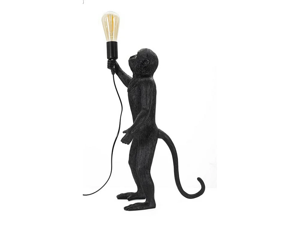 Lámpara de mesa Piet, casquillo E37, negro, interruptor de pera, clase energética de A a G