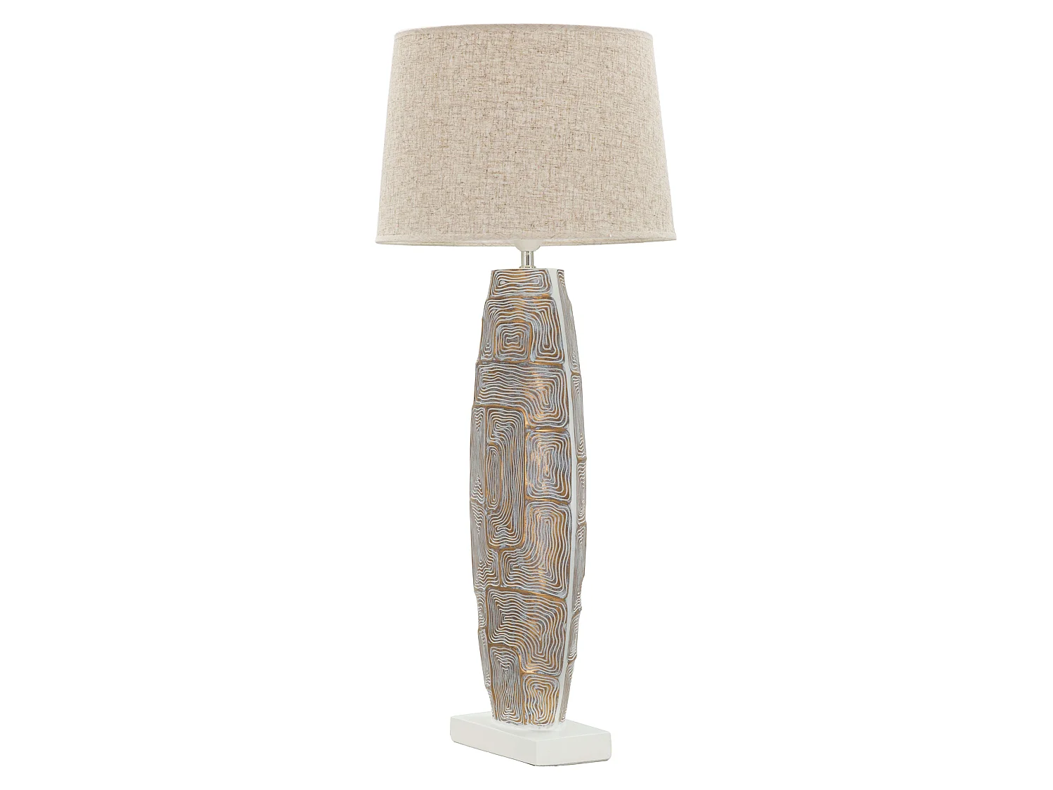 Lampada da Tavolo Falekaza, Necessaria 1 Lampadina, Beige, Attacco e27, Paralume