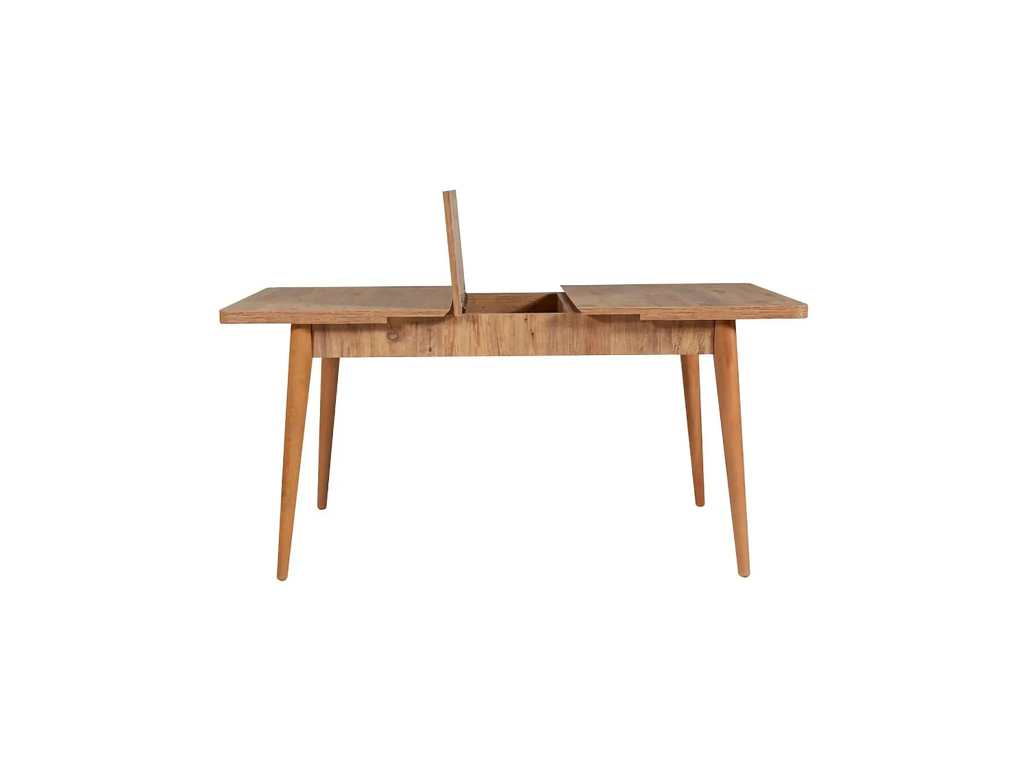 Conjunto de Mesa e Cadeiras Padru, extensível, castanho carvalho, 8 lugares, dimensão do assento 110x40h51 cm