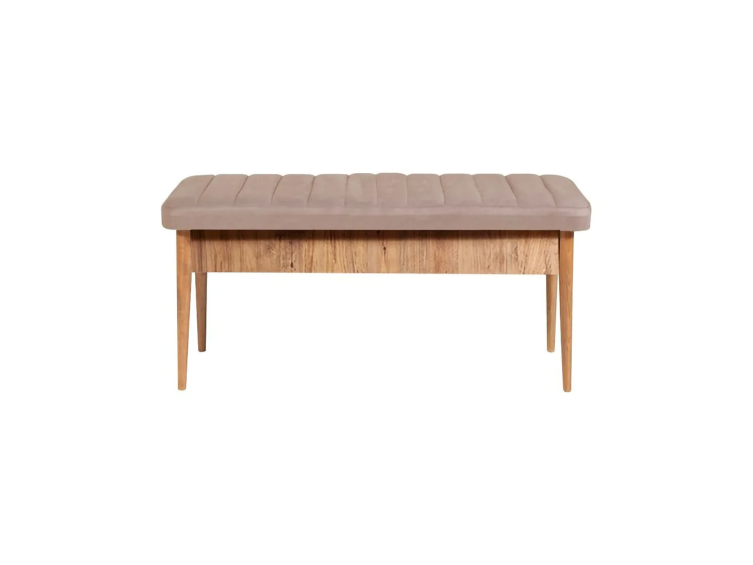 Conjunto de Mesa e Cadeiras Padru, extensível, castanho carvalho, 8 lugares, dimensão do assento 110x40h51 cm