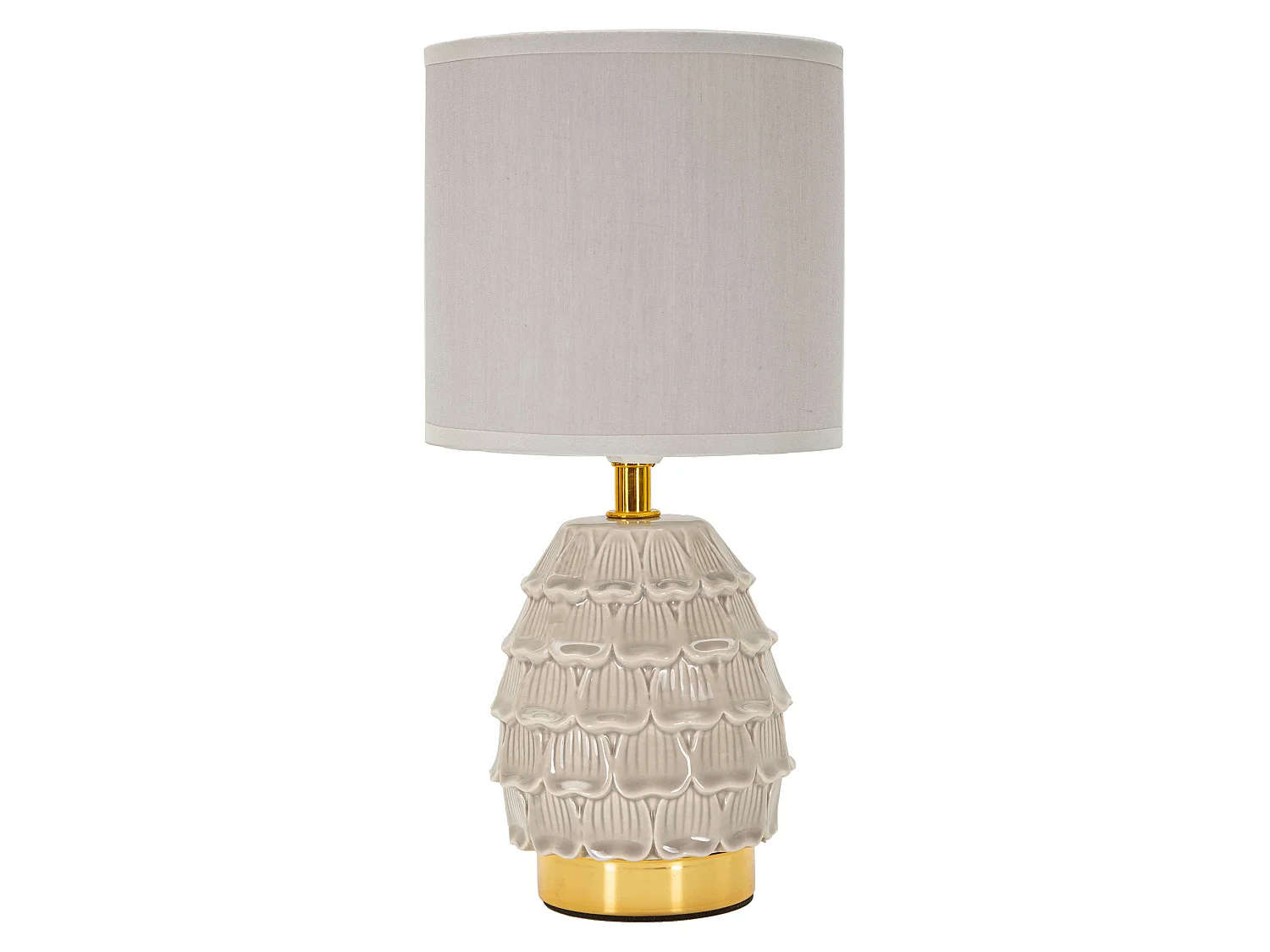 Lampada da Tavolo Talkee, Necessaria 1 Lampadina, Beige, Attacco e14, Paralume