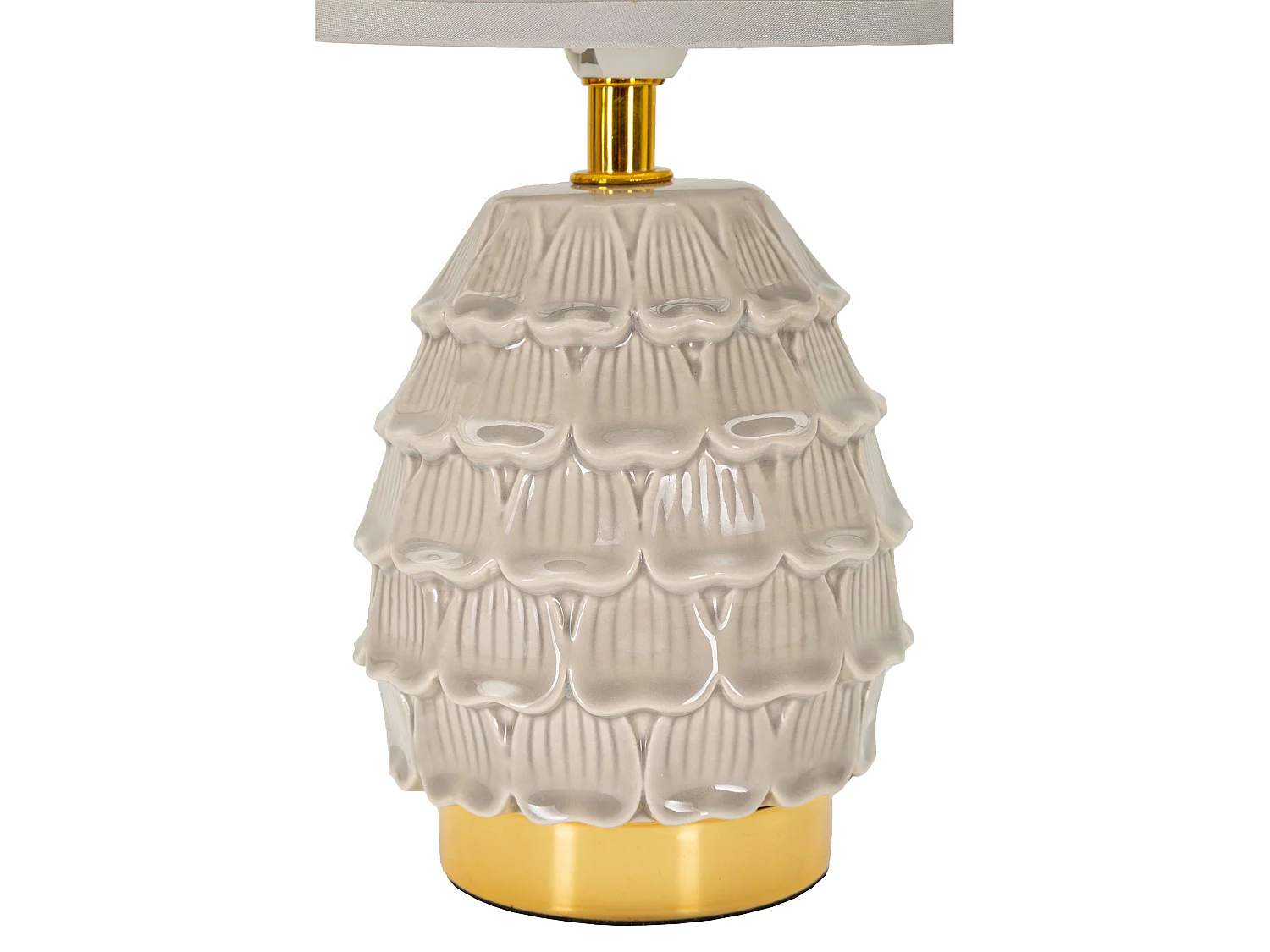 Lampada da Tavolo Talkee, Necessaria 1 Lampadina, Beige, Attacco e14, Paralume