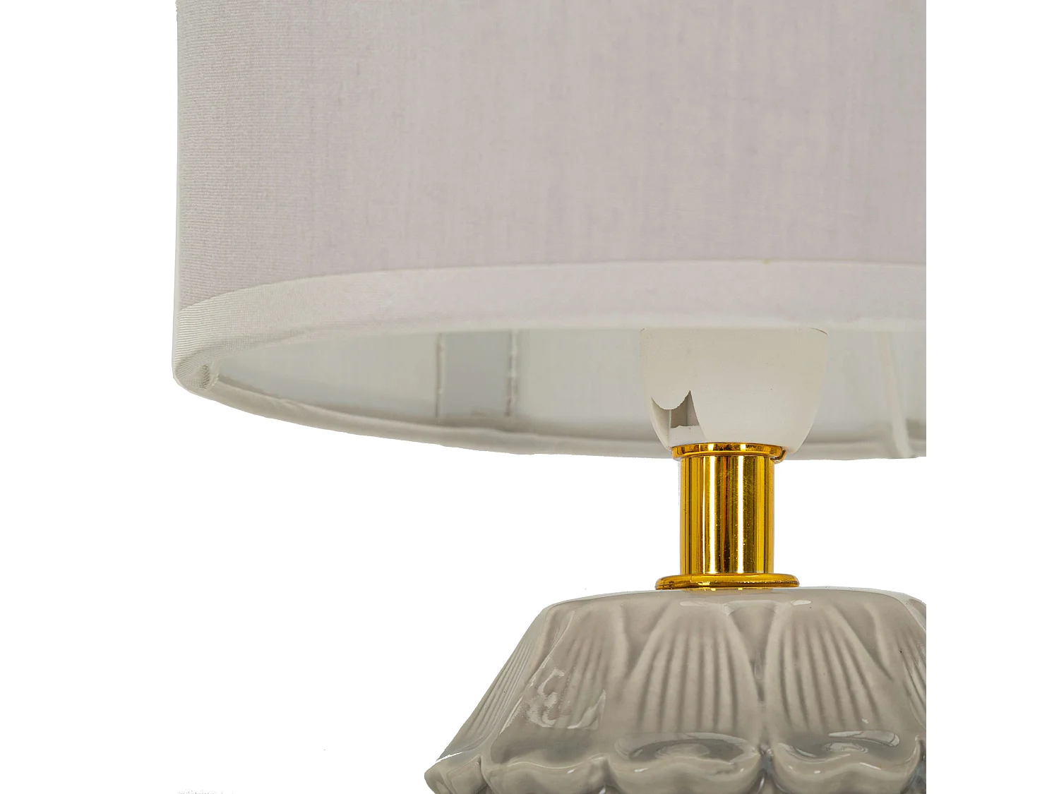 Lampada da Tavolo Talkee, Necessaria 1 Lampadina, Beige, Attacco e14, Paralume