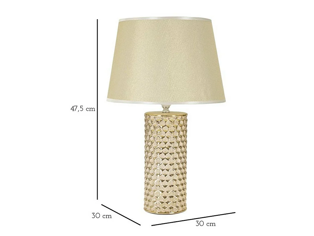 Lámpara de Mesa Supreme, Pantalla, Blanca, Casquillo E44, Interruptor de pera
