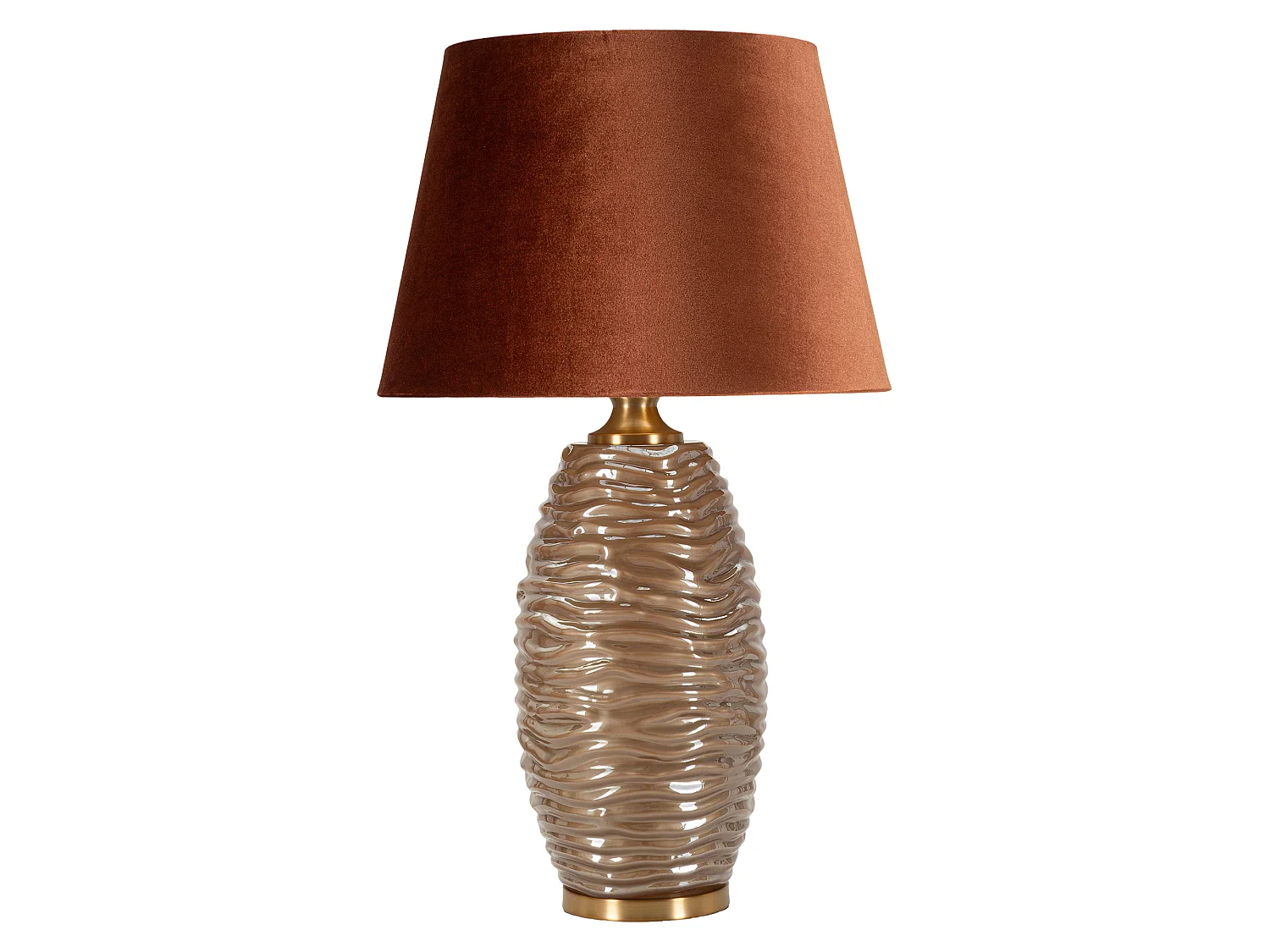 Lampadaire de Table Arita, Nécessite 1 Ampoule, Cuivre, Douille e27, Abat-jour
