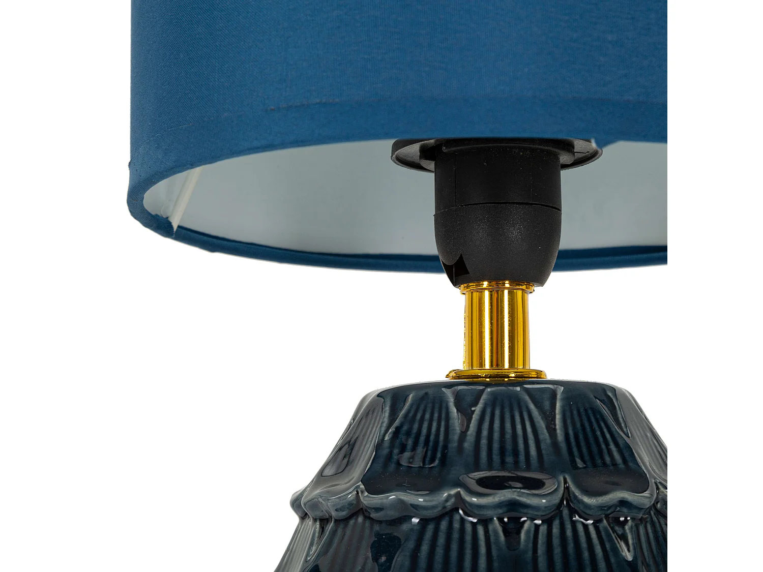 Lampe de Table Talkee, Requiert 1 Ampoule, bleu, Douille e14, Abat-jour