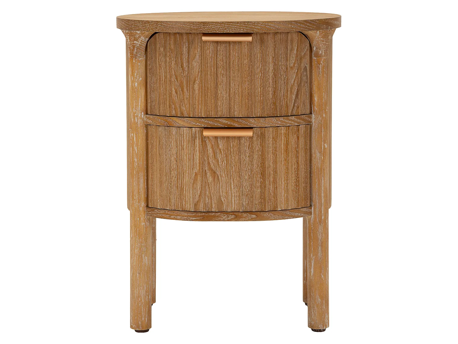 Comodino Falile, 2 Cassetti, 38x35x52h cm Marrone Ciliegio, un Ripiano, Apertura Scorrevole