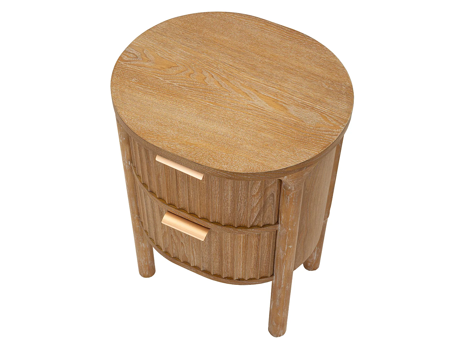 Comodino Falile, 2 Cassetti, 38x35x52h cm Marrone Ciliegio, un Ripiano, Apertura Scorrevole