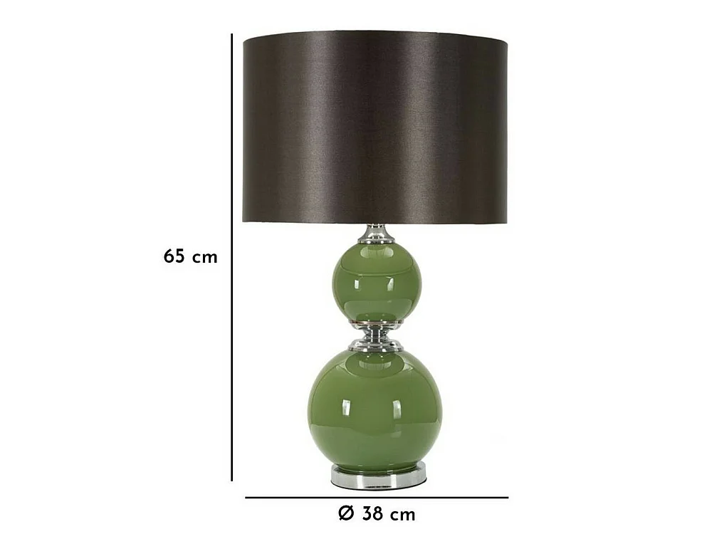 Lámpara de mesa tipo caballete, pantalla, verde, casquillo E51, interruptor tipo pera