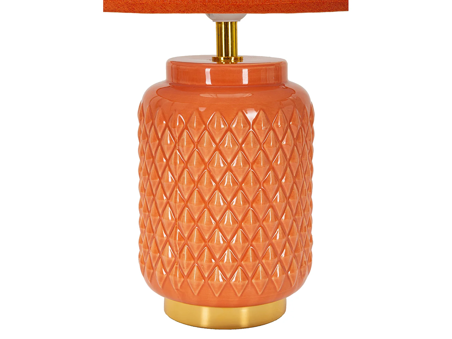 Lampadaire de Table Cordov, Nécessite 1 Ampoule, Orange, Douille E27, Abat-jour