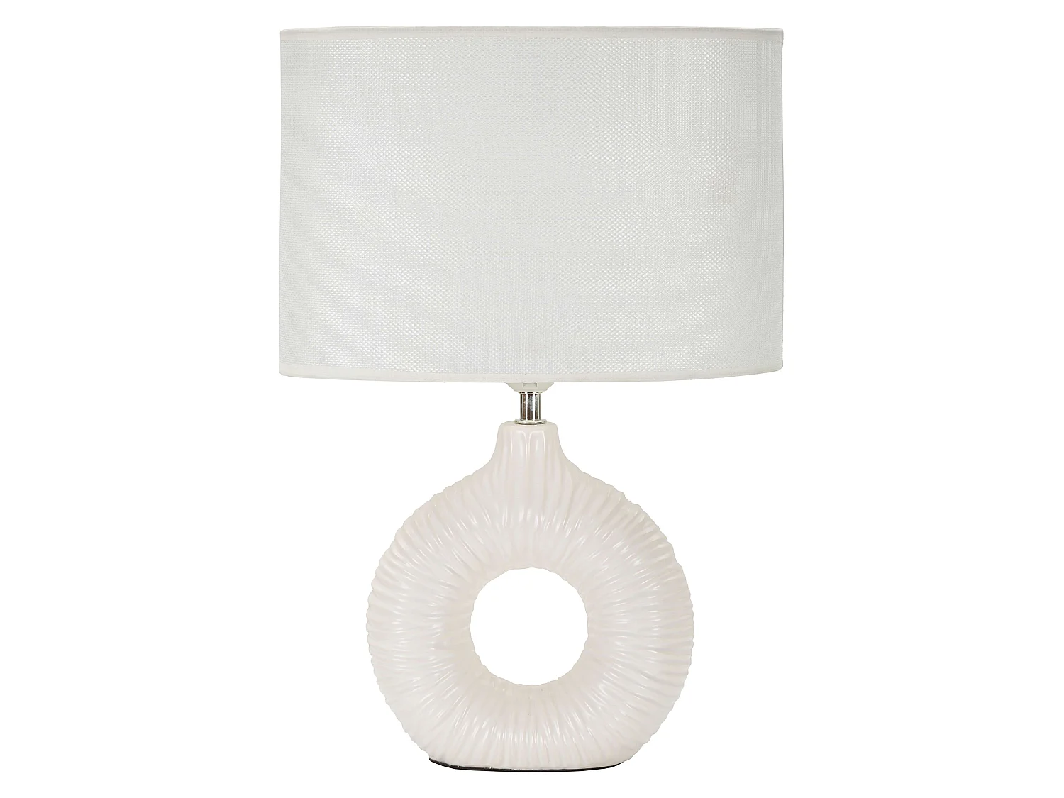 Lampe de Table Mirny, 1 Ampoule Nécessaire, Blanc, Douille E14, Abat-jour