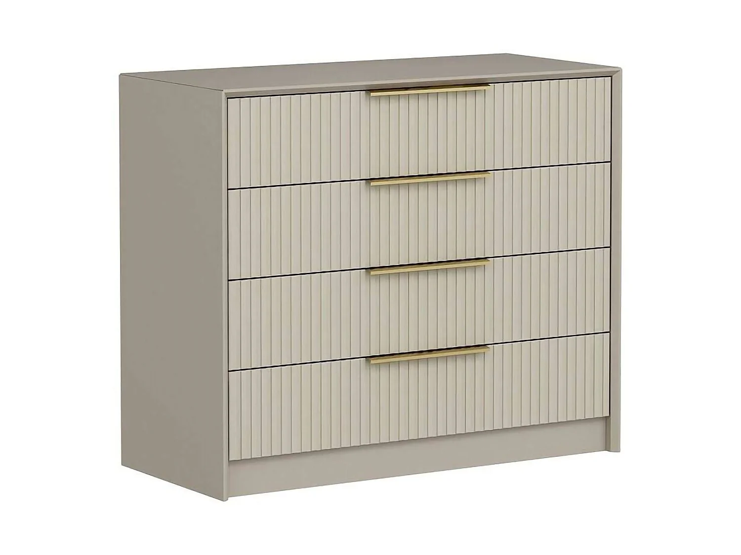Cassettiera Nepartak, 7 Cassetti, 100x45x85h cm Grigio Cemento, Apertura Scorrevole, Chiusura Scorrevole