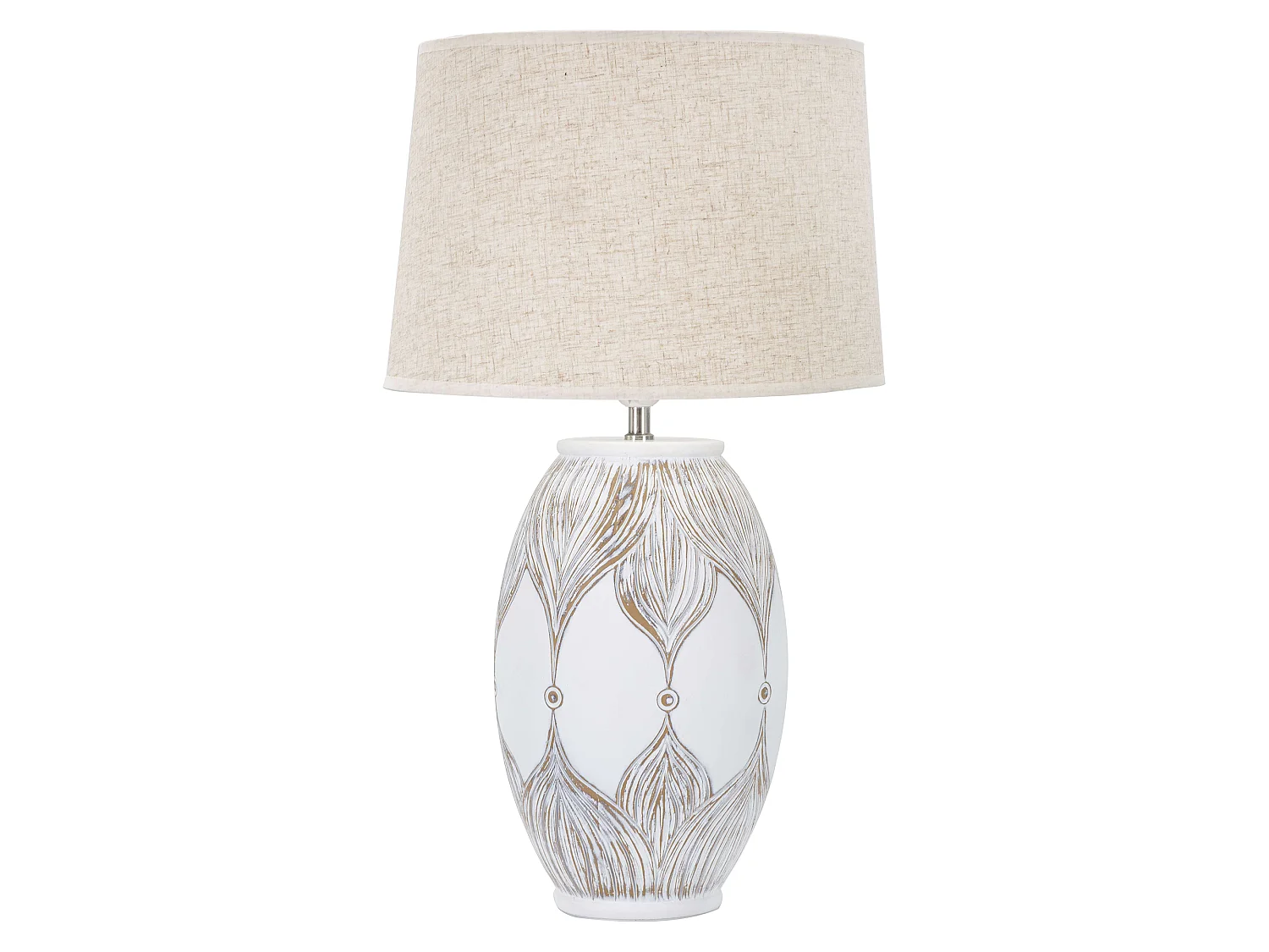 Lampada da Tavolo Batabaga, Necessaria 1 Lampadina, Bianco, Attacco e27, Paralume