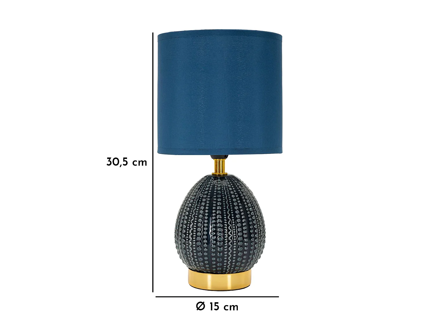 Lampe de Table Yakuta, Nécessite 1 Ampoule, bleu, Douille e14, Abat-jour