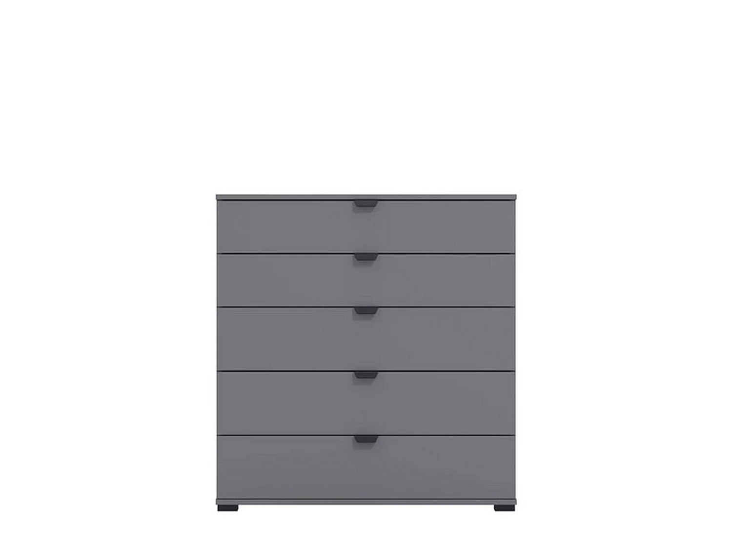 Cassettiera Mainarda, 5 Cassetti, 90x40x95h cm Nero Antracite, Apertura Scorrevole, Chiusura Scorrevole