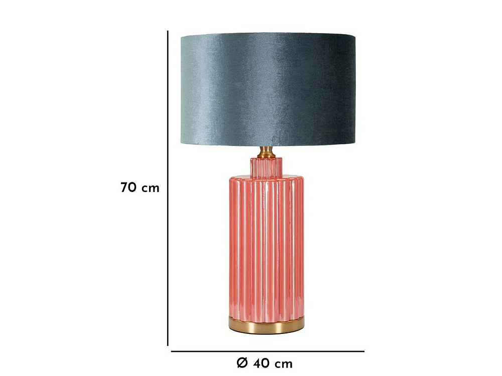 Lámpara de mesa Cosentino, pantalla, roja, casquillo E53, interruptor tipo pera