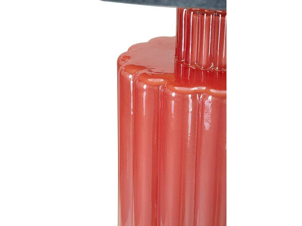 Lámpara de mesa Cosentino, pantalla, roja, casquillo E53, interruptor tipo pera