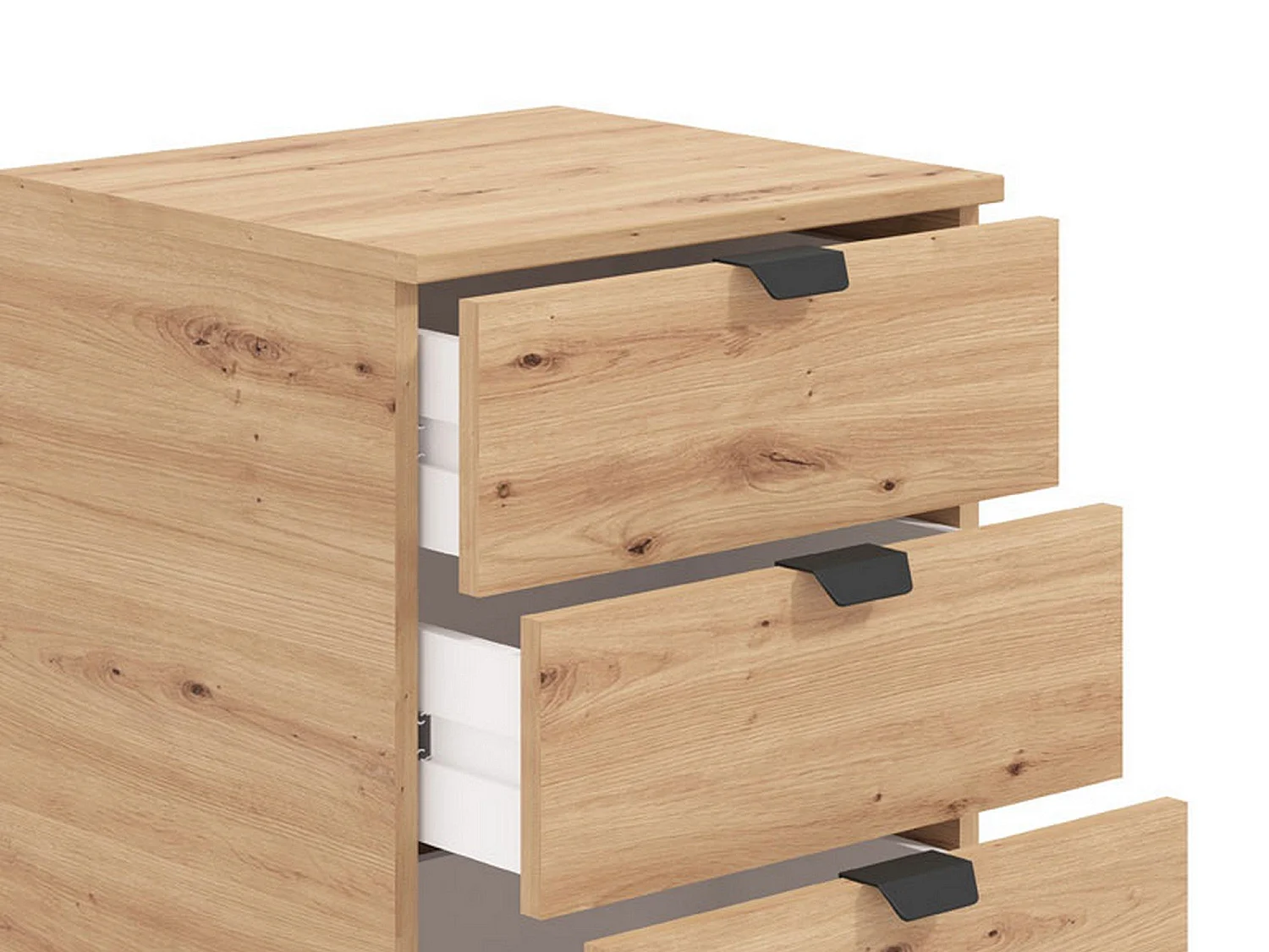 Cassettiera Mainarda, 5 Cassetti, 45x40x95h cm Marrone Rovere Nodi, Apertura Scorrevole, Chiusura Scorrevole