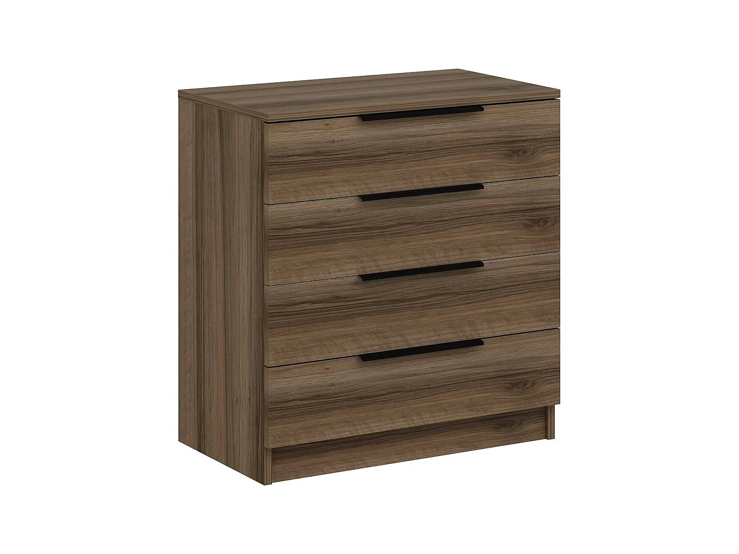 Cassettiera Elysee, 5 Cassetti, 73x42x77h cm Marrone Noce, Apertura Scorrevole, Chiusura Scorrevole