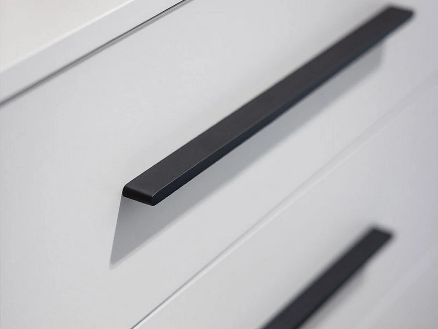 Cassettiera Mogoro, 4 Cassetti, 90x40x94h cm Bianco, Apertura Scorrevole, Chiusura Scorrevole