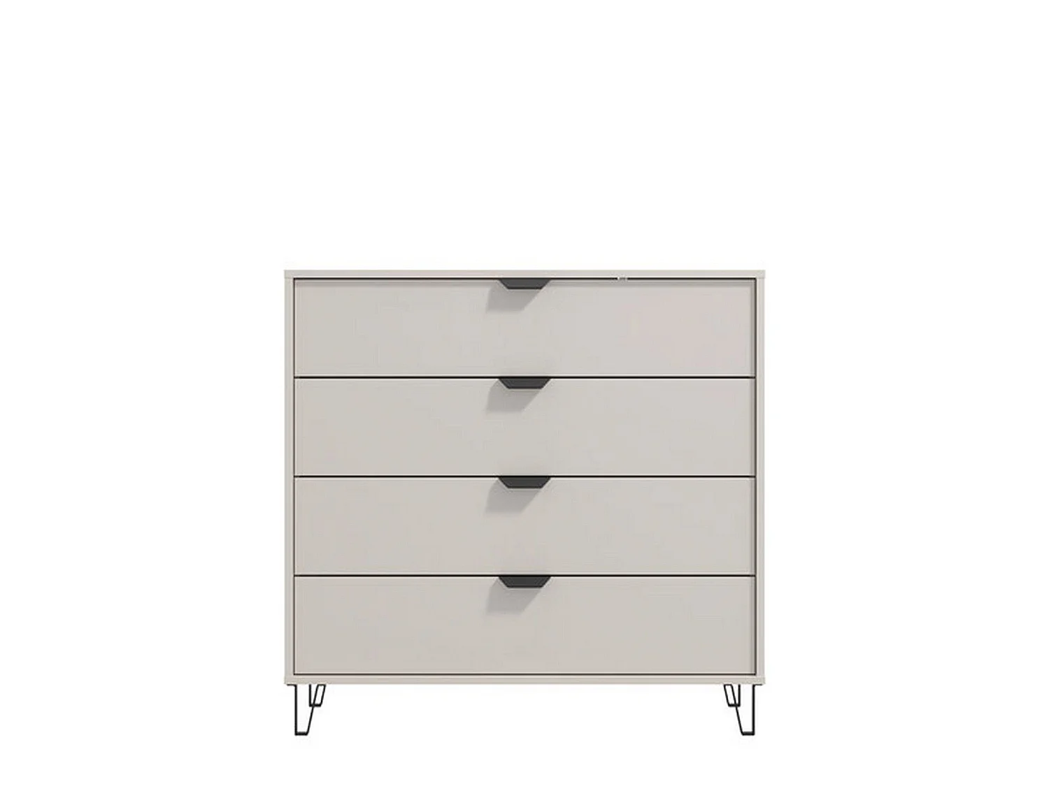 Cassettiera Tornata, 4 Cassetti, 93x40x91h cm Beige, Apertura Scorrevole, Chiusura Scorrevole