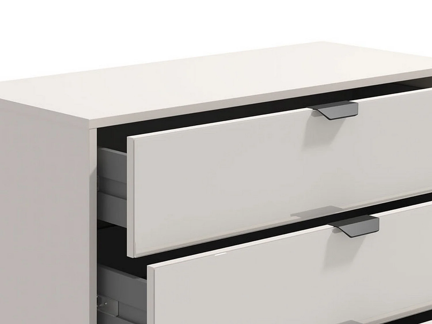 Cassettiera Tornata, 4 Cassetti, 93x40x91h cm Beige, Apertura Scorrevole, Chiusura Scorrevole