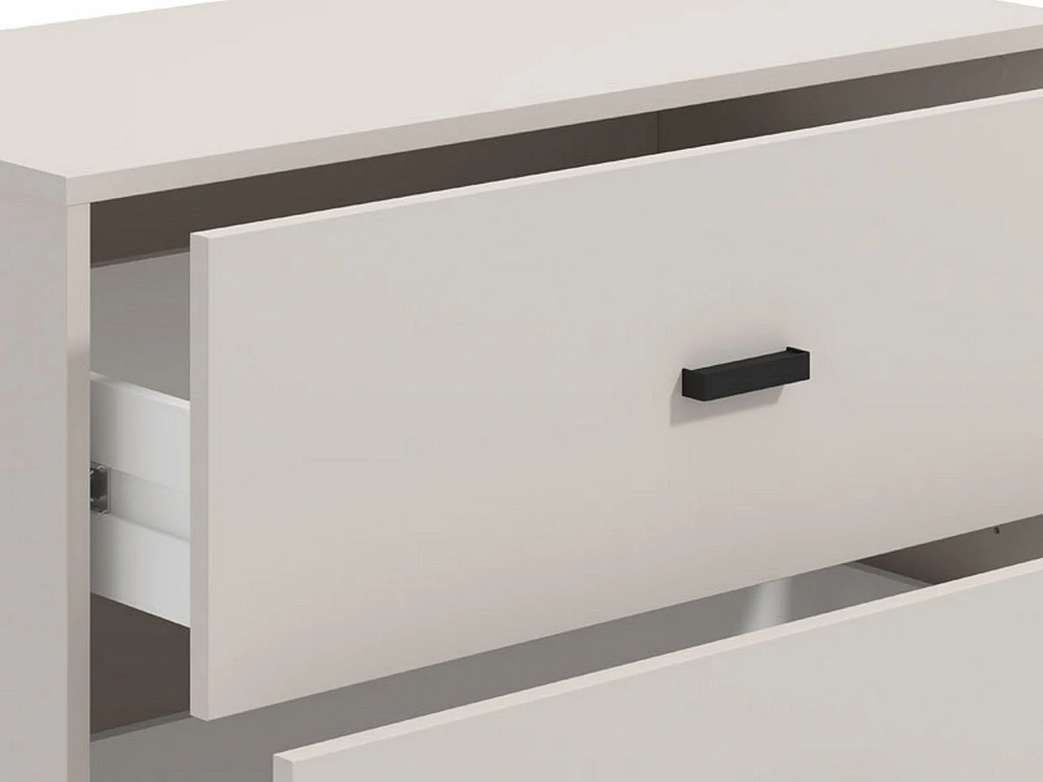 Cassettiera Portio, 3 Cassetti, 80x40x90h cm Bianco, Apertura Scorrevole, Chiusura Scorrevole