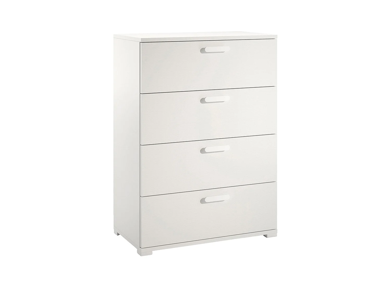 Salimbene ladekast, 4 laden Made in Italy, 70x39x98h cm Wit, Schuifopen, Schuifsluiting