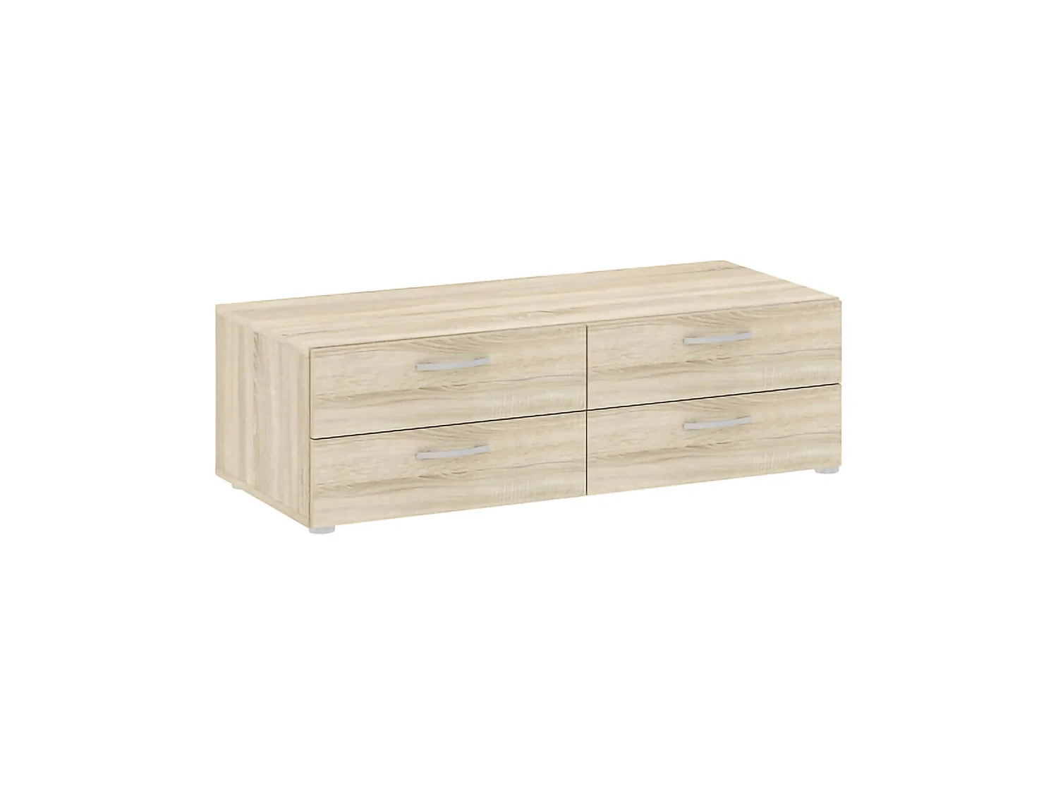 Commode Gignod, 4 tiroirs, 51,9x110,7x35h cm Chêne Marron